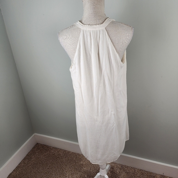 THML Roonie Embroidered Sleeveless Lined Tassel Tie Mini Swing Dress Size Mefium - Picture 4 of 8